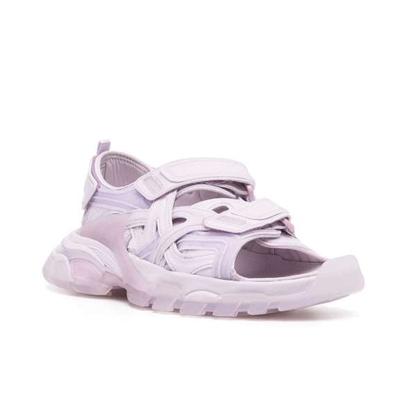 Balenciaga Track Touch Strap Sandals Lilac Lavender 38 - Picture 2 of 14